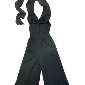 Vintage Black Halter Jumpsuit